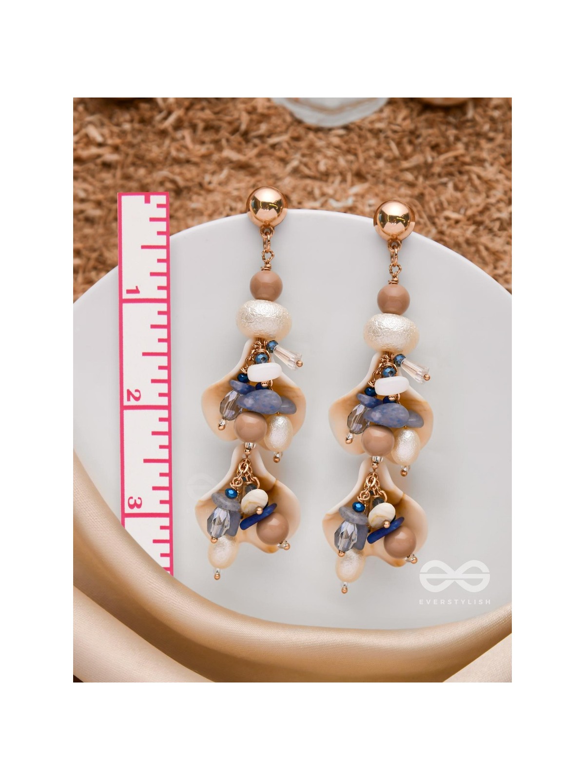 SHIMMERING SEASIDE - STATEMENT DROP EARRINGS