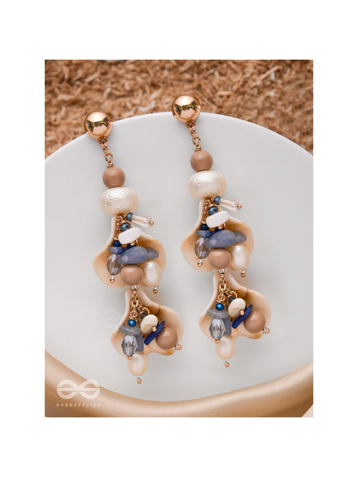 SHIMMERING SEASIDE - STATEMENT DROP EARRINGS