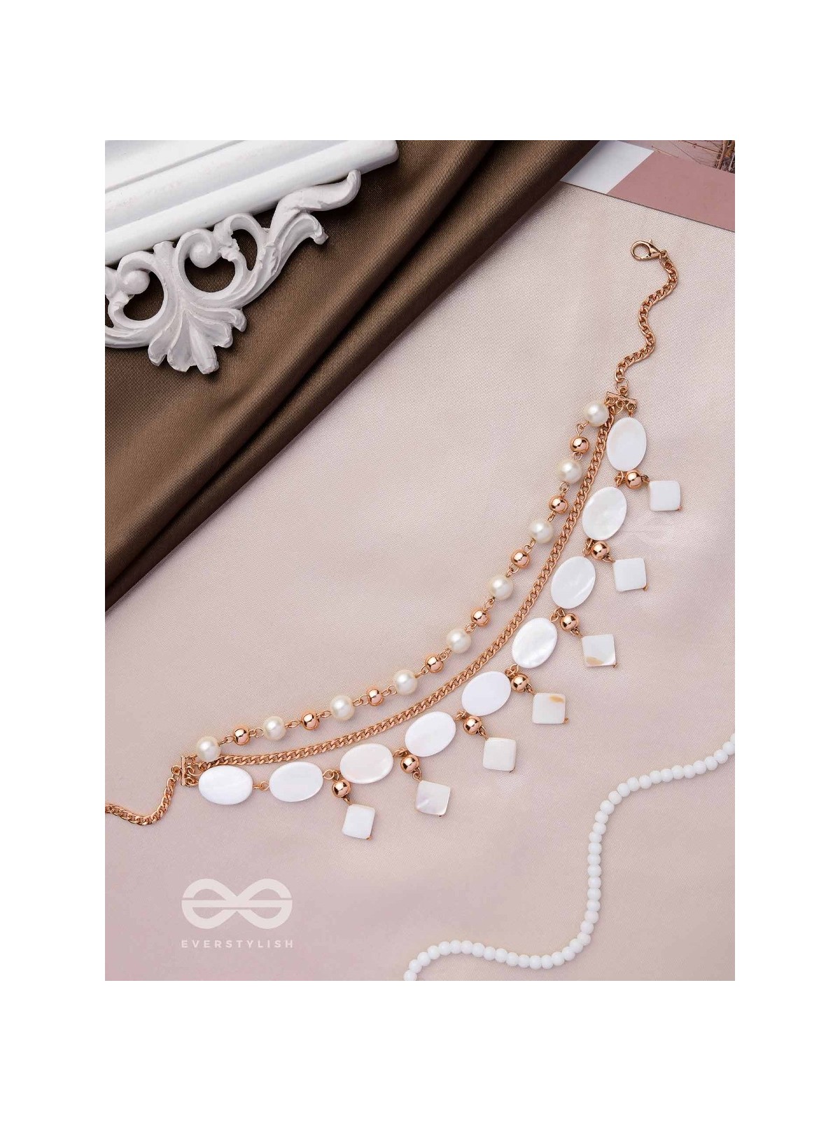 Layers Of Magic - Elegant Multilayered Neckpiece With Anti-Tarnish Coating 