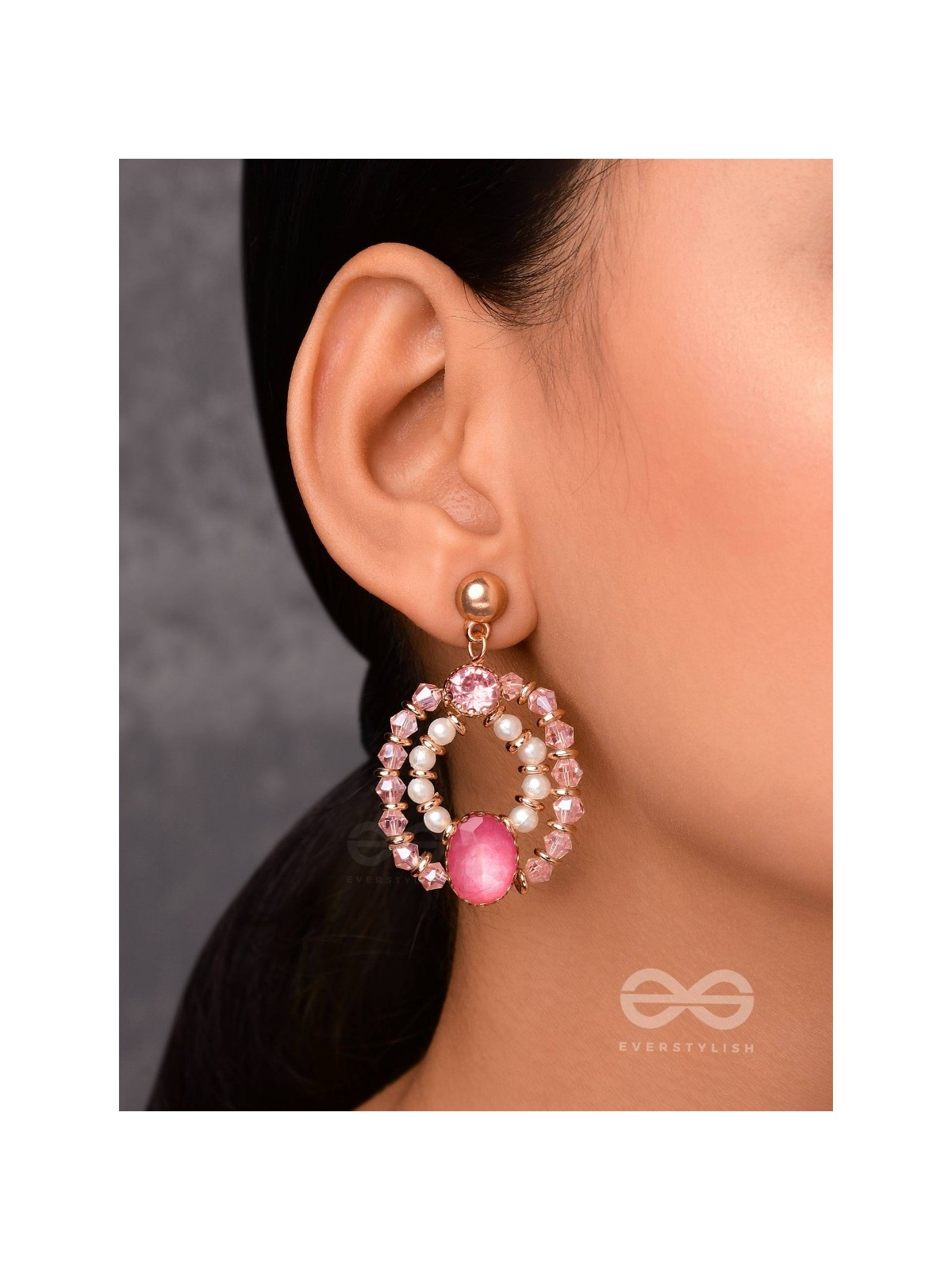 THE MISTY ROSE - ELEGANT DROP EARRINGS