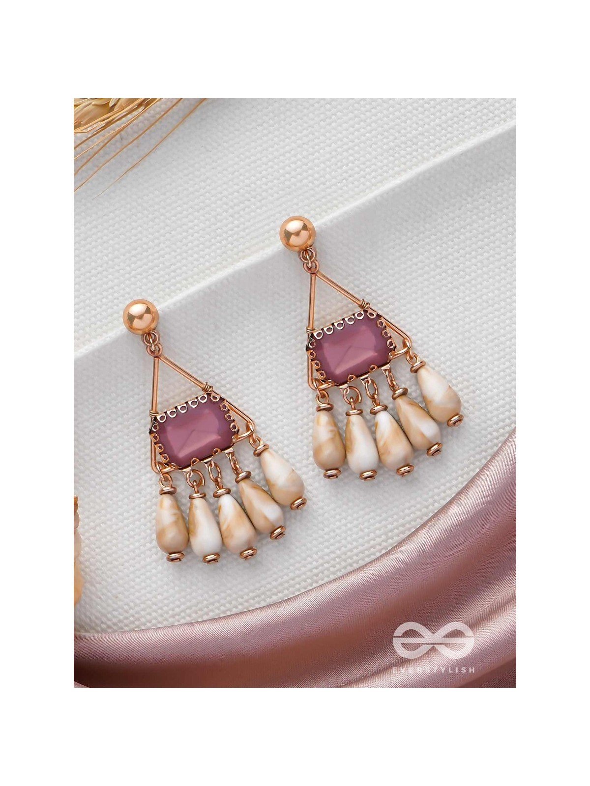 THE SPARKLING SEA-SHORE - STATEMENT DROP EARRINGS