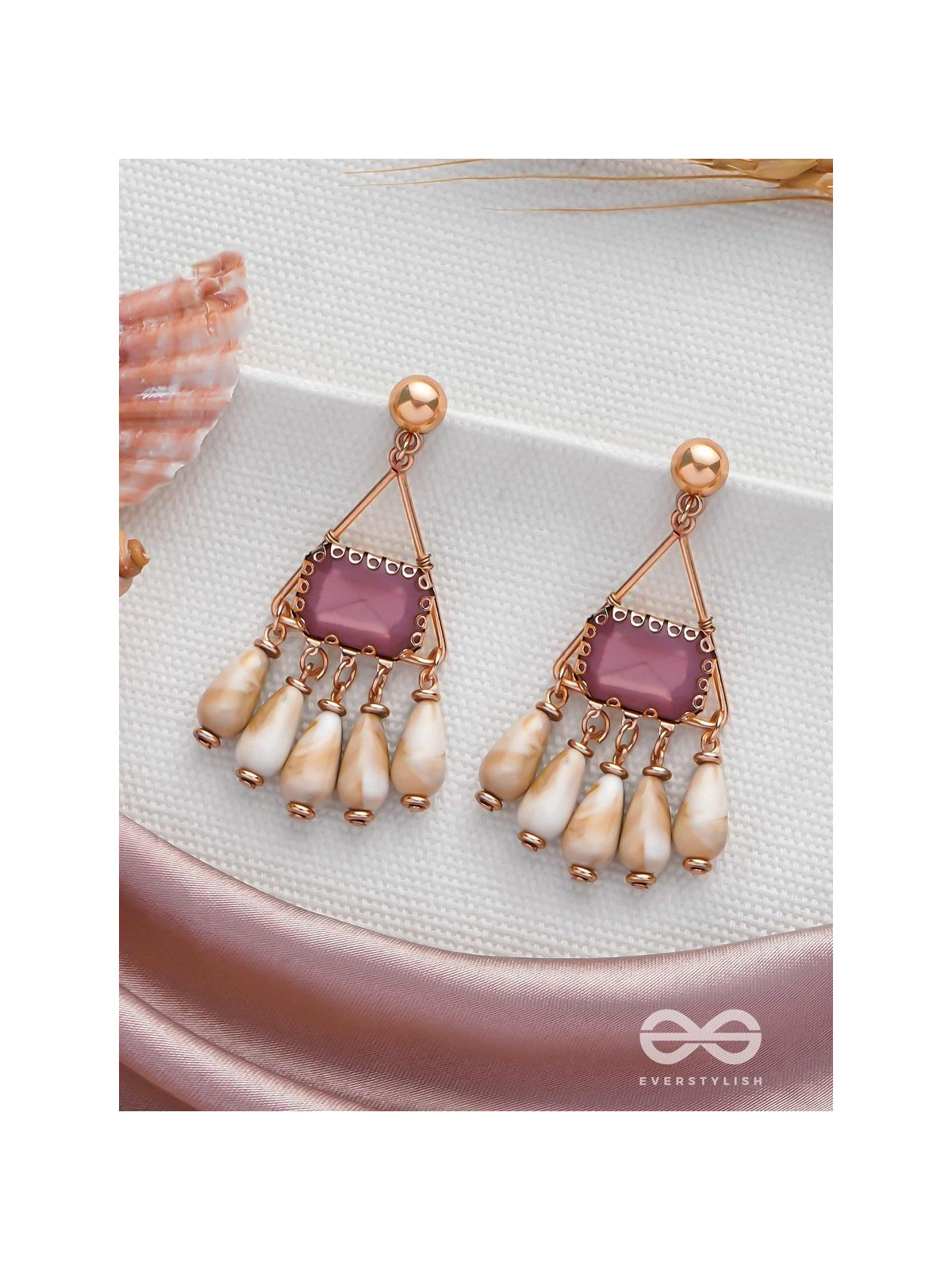 THE SPARKLING SEA-SHORE - STATEMENT DROP EARRINGS