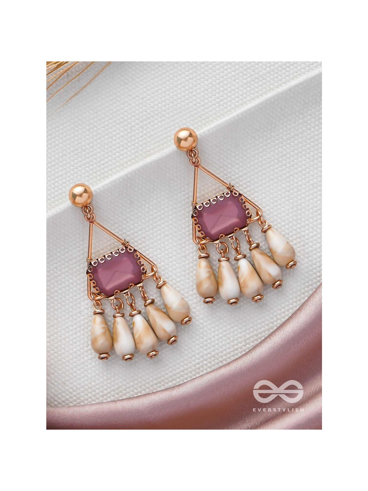THE SPARKLING SEA-SHORE - STATEMENT DROP EARRINGS