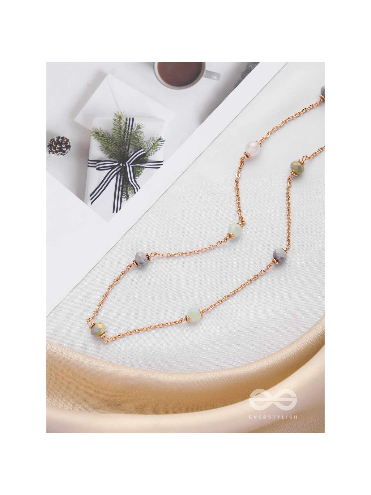 The Distant Drops - Casual Beaded Neckpiece With Anti-Tarnish Coating 