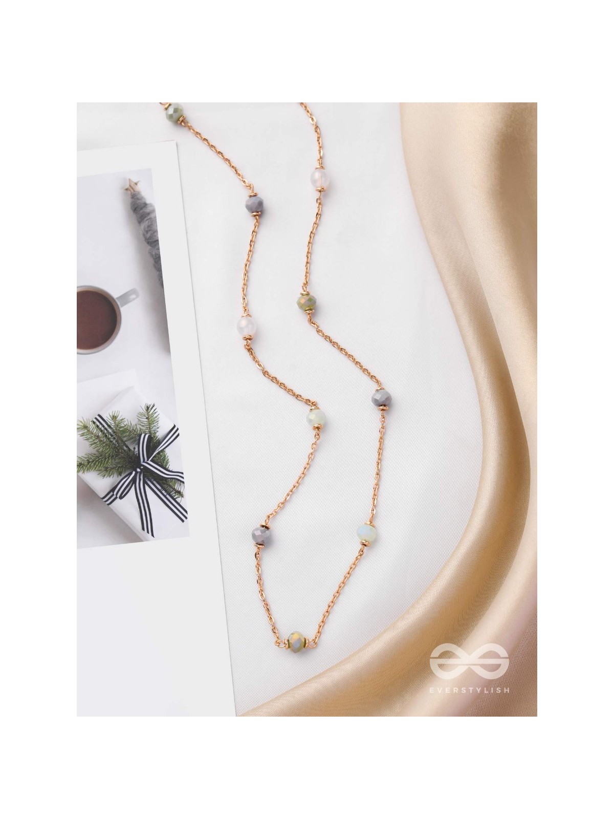 The Distant Drops - Casual Beaded Neckpiece With Anti-Tarnish Coating 