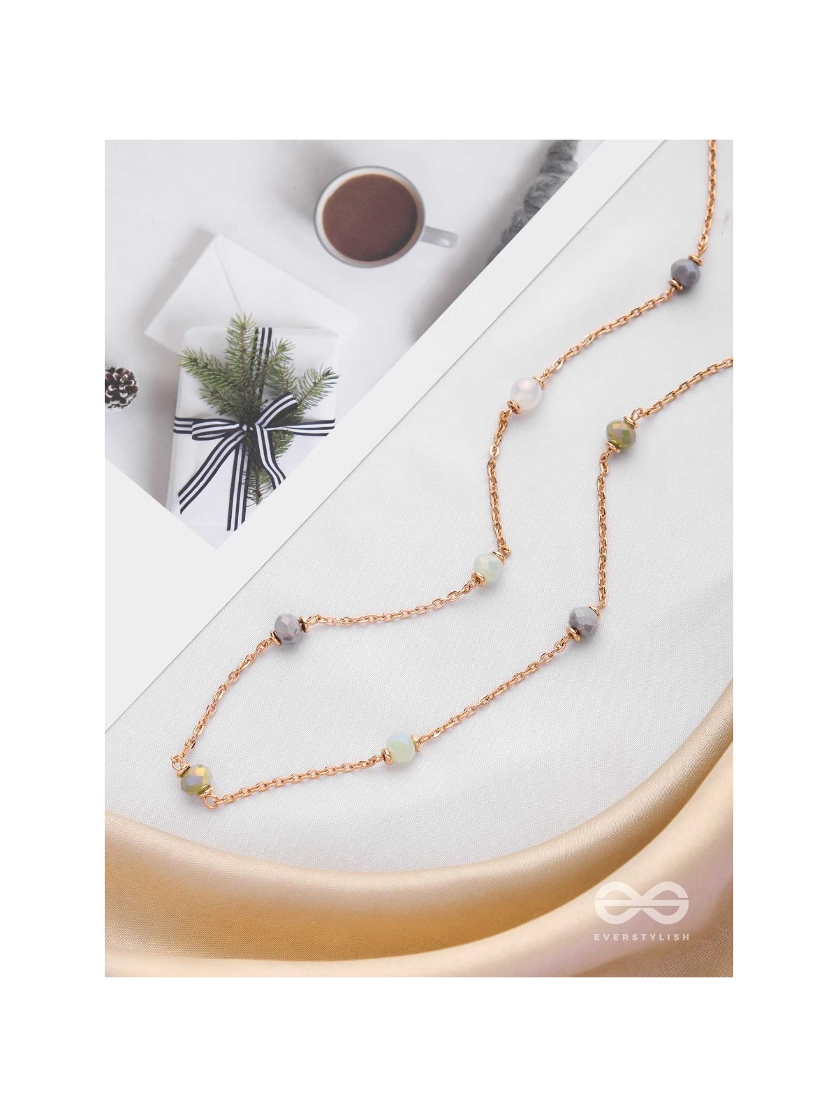 The Distant Drops - Casual Beaded Neckpiece With Anti-Tarnish Coating 