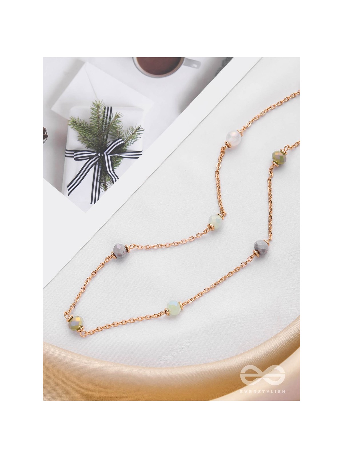 The Distant Drops - Casual Beaded Neckpiece With Anti-Tarnish Coating 