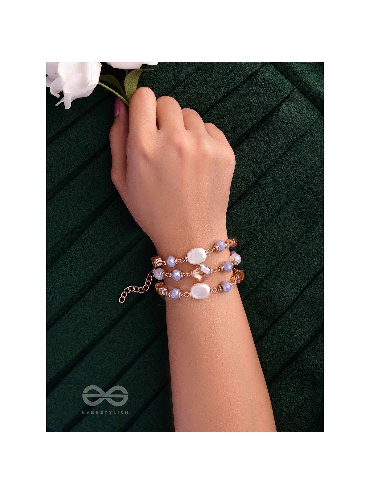 THE GLIMMERING LAVENDERS - ELEGANT MULTILAYERED BRACELET