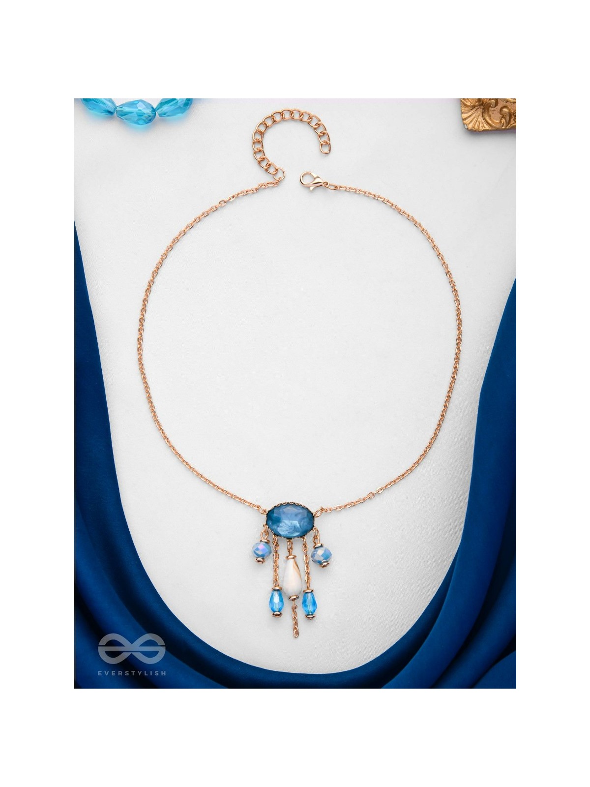 Sky Line Coast - Blue Casual Neckpiece With Anti-Tarnish Coating 