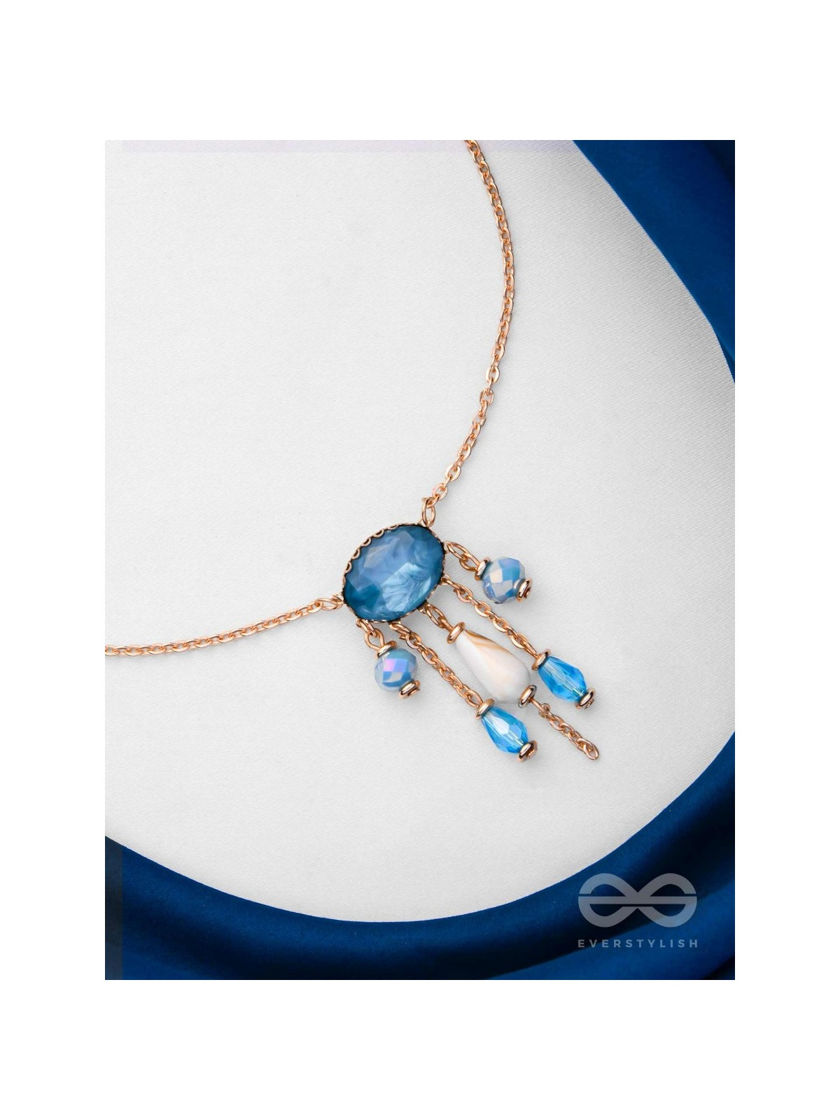 Sky Line Coast - Blue Casual Neckpiece With Anti-Tarnish Coating 