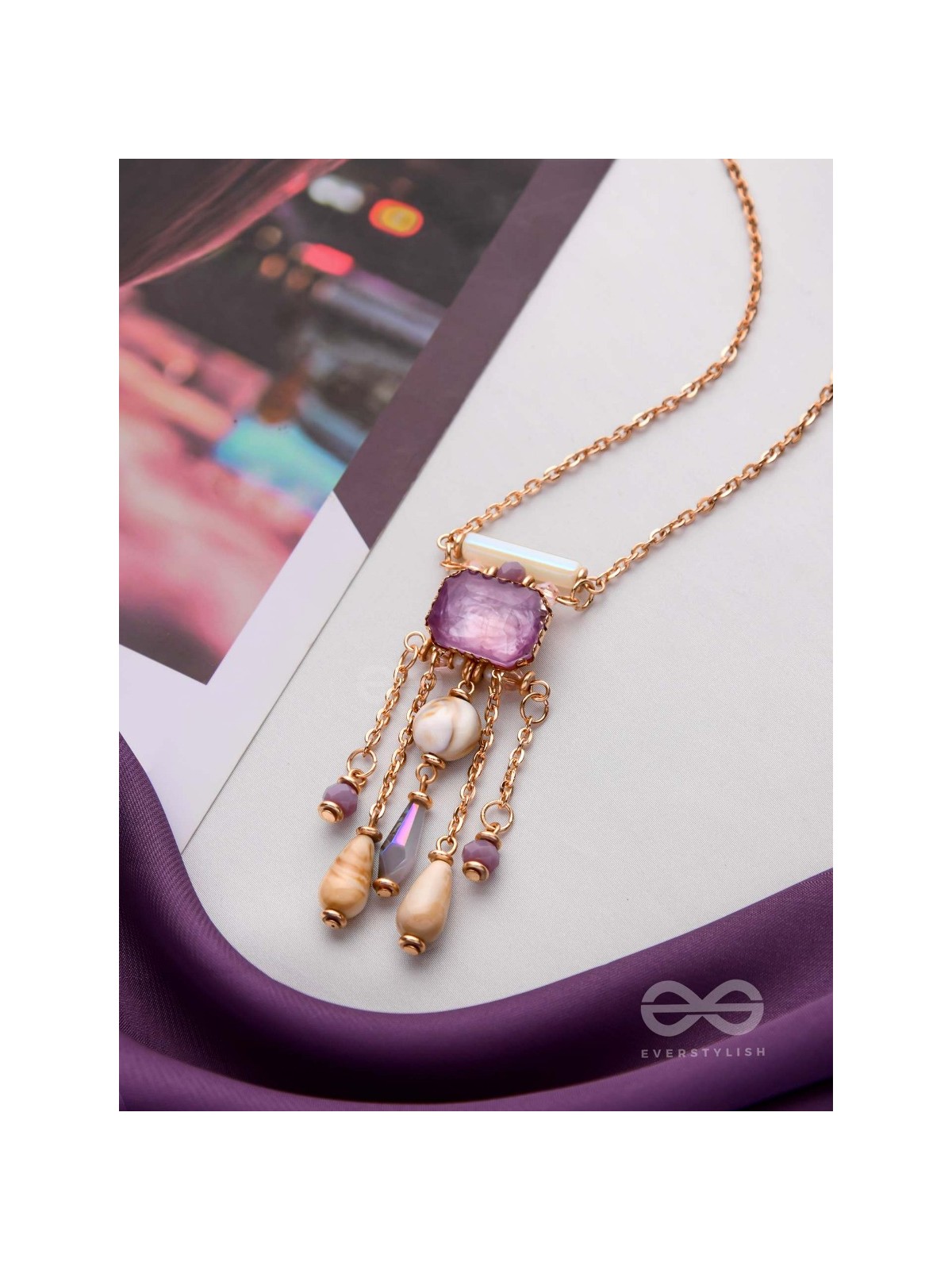 The Purple Shores - Modern & Classic Neckpiece With Anti-Tarnish Coating 