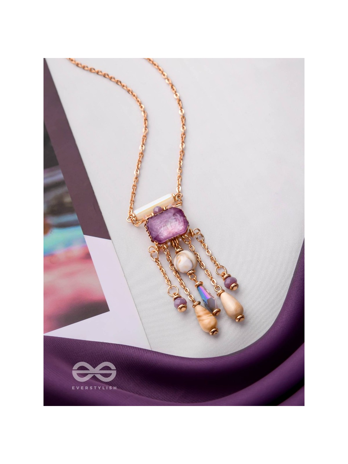 The Purple Shores - Modern & Classic Neckpiece With Anti-Tarnish Coating 