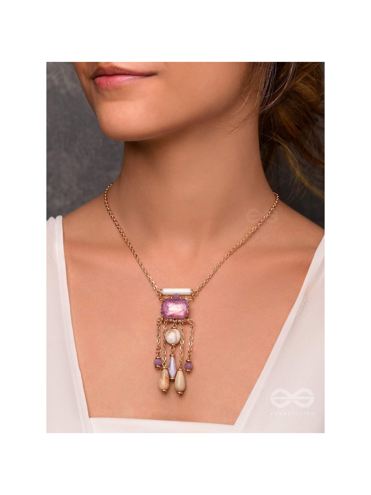 The Purple Shores - Modern & Classic Neckpiece With Anti-Tarnish Coating 