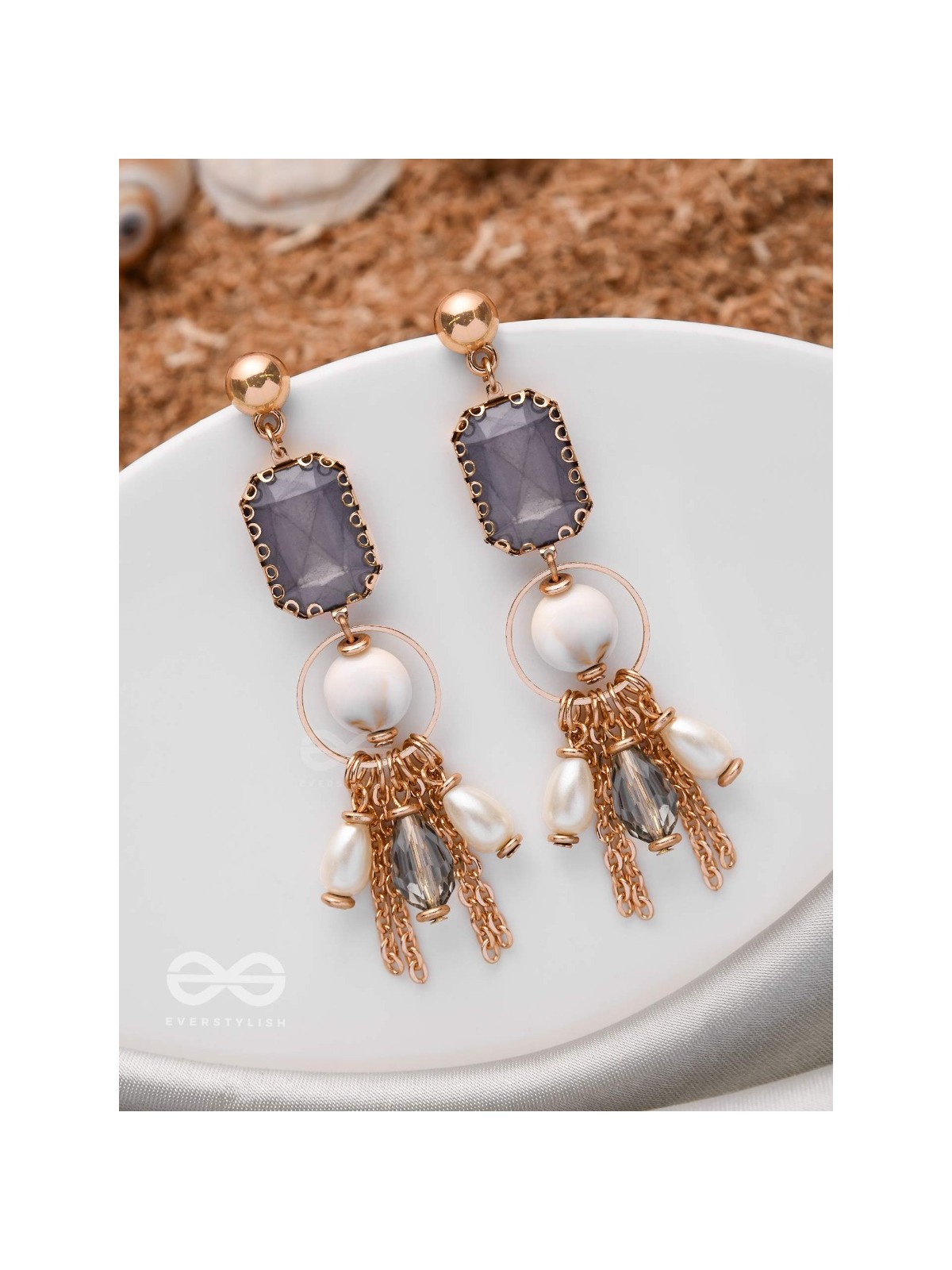 THE SEA HORIZON - STATEMENT DROP EARRINGS