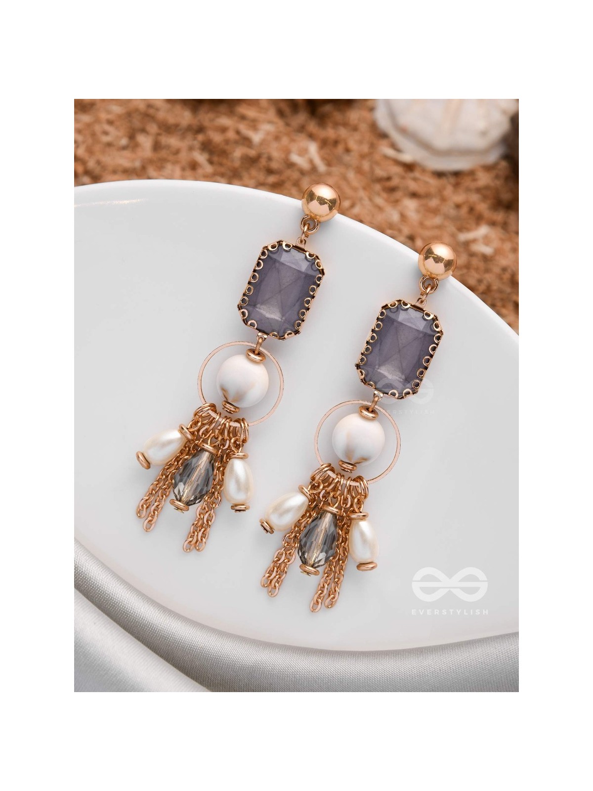 THE SEA HORIZON - STATEMENT DROP EARRINGS