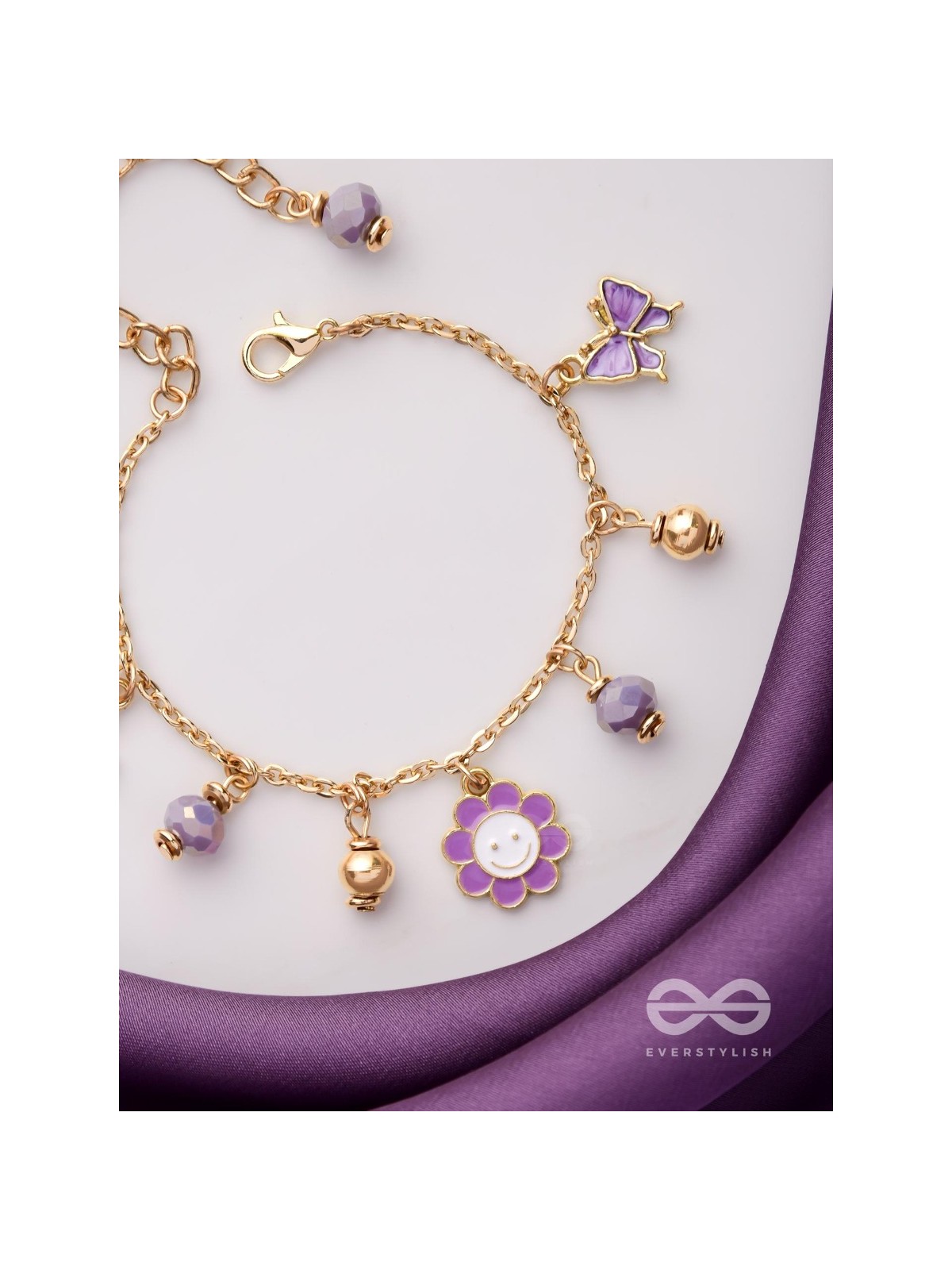 THE JOY OF LIVING - PURPLE CHARMED BRACELET