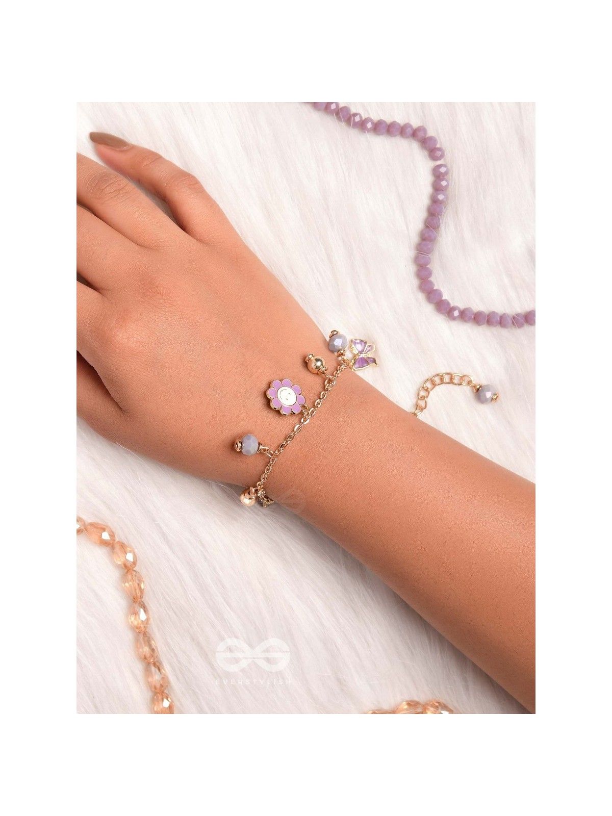 THE JOY OF LIVING - PURPLE CHARMED BRACELET