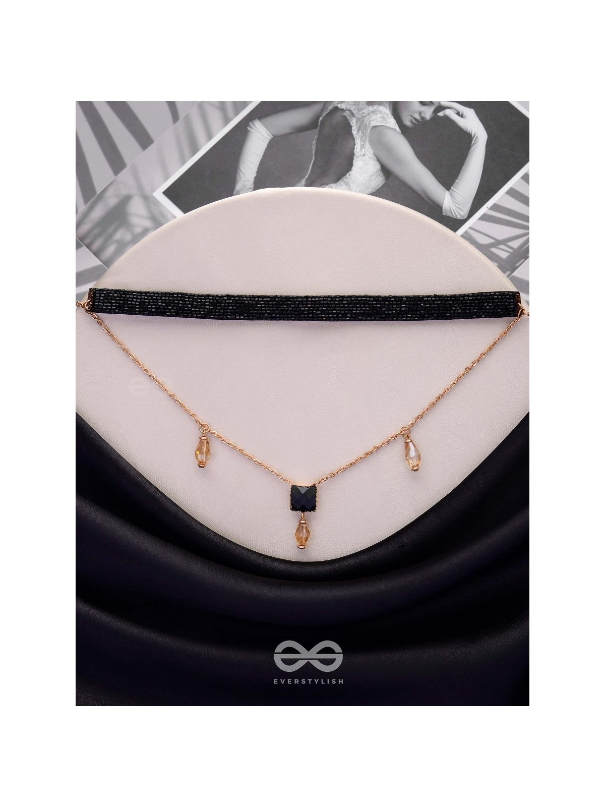 Magic In Darkness - Statement Choker Neckpiece With Anti-Tarnish Coating 