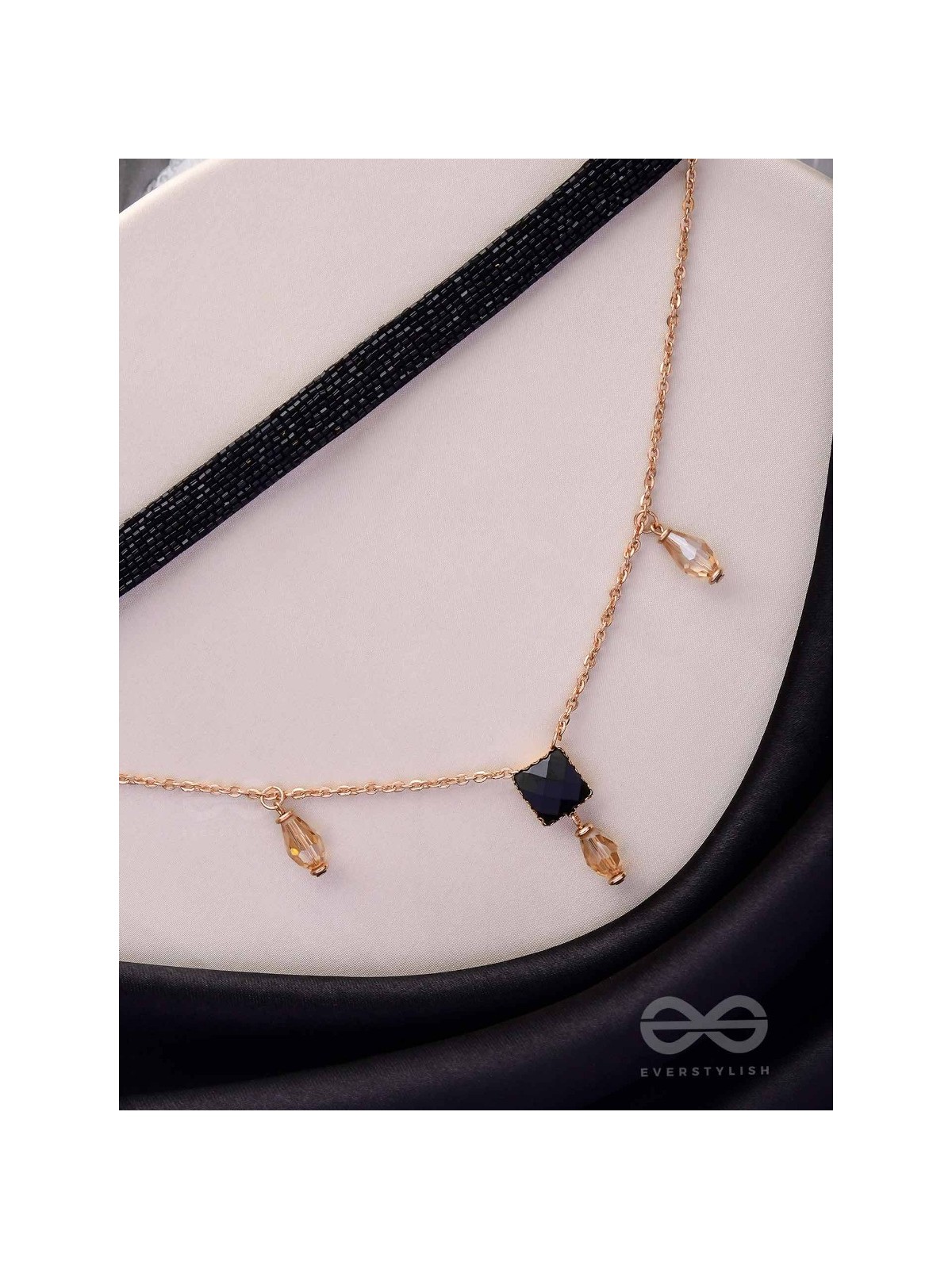 Magic In Darkness - Statement Choker Neckpiece With Anti-Tarnish Coating 