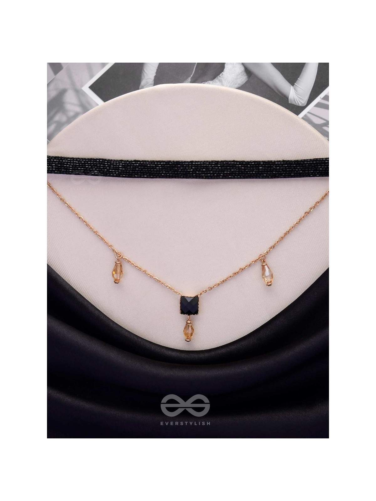 Magic In Darkness - Statement Choker Neckpiece With Anti-Tarnish Coating 