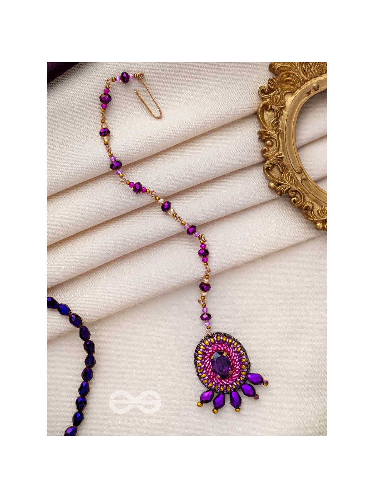 TAMASVINI - THE STARRY NIGHT - STONE, CUTDANA AND BEADS EMBROIDERED MAANGTIKA