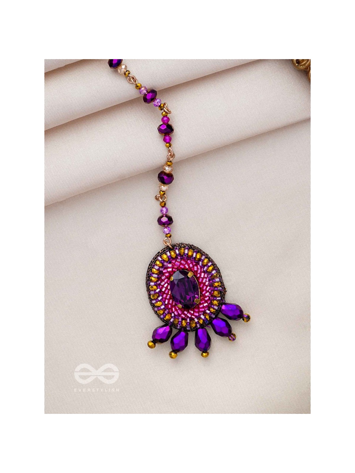 TAMASVINI - THE STARRY NIGHT - STONE, CUTDANA AND BEADS EMBROIDERED MAANGTIKA