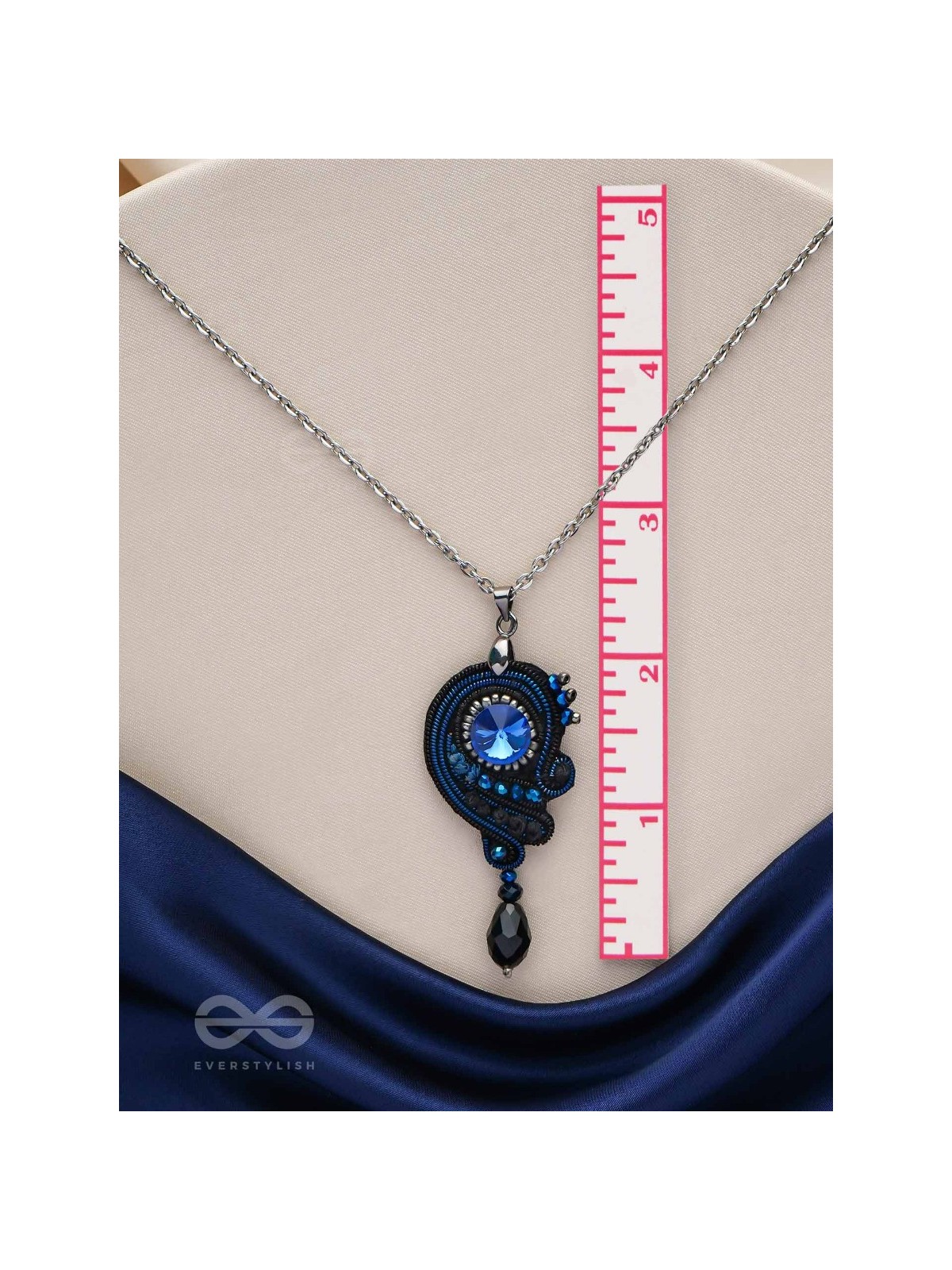 AALINDI - BLISS OF PEACE -BEADS AND SEQUINS EMBROIDERED NECKPIECE