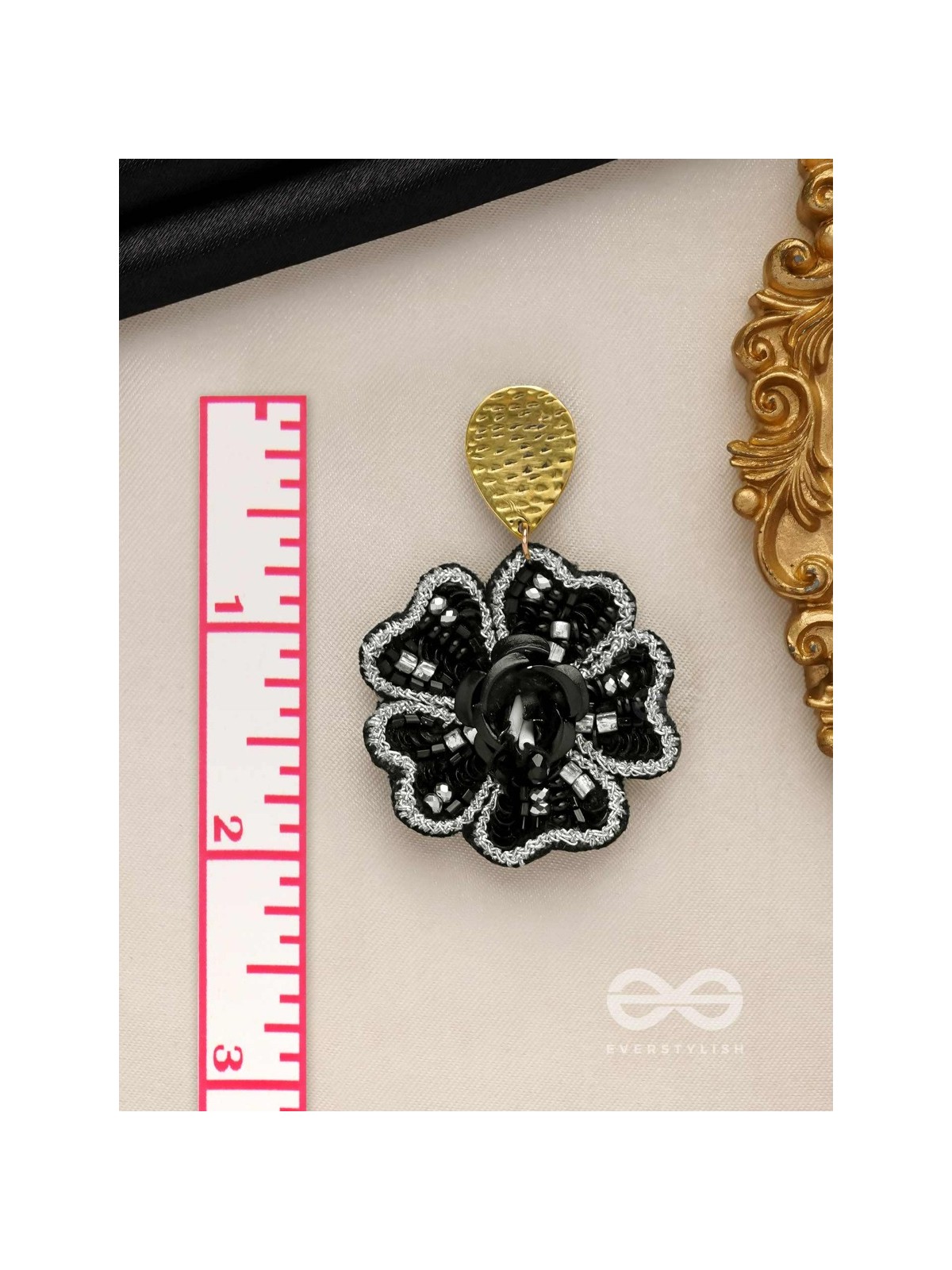 AABHAT - IN FULL BLOOM - SEQUINS AND BEADS EMBROIDERED EARRINGS