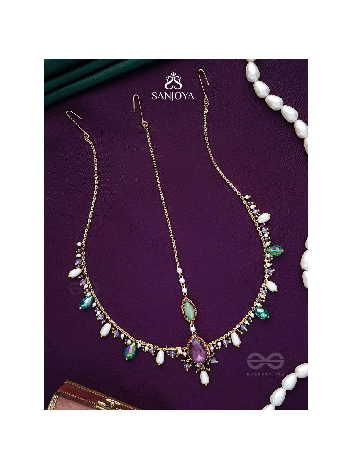 SIBIRA - SUPREME ROYALTY - STONE, BEADS AND GLASS DROPS EMBROIDERED MAANGTIKA