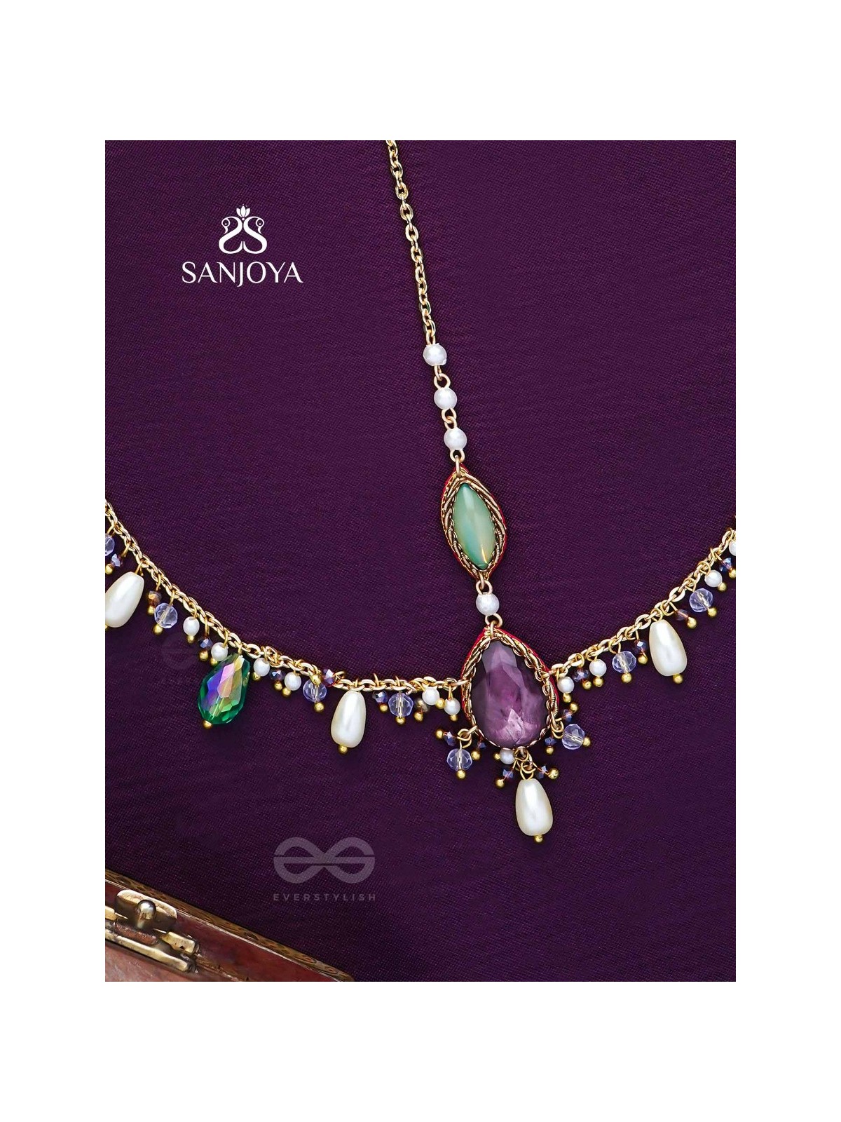 SIBIRA - SUPREME ROYALTY - STONE, BEADS AND GLASS DROPS EMBROIDERED MAANGTIKA