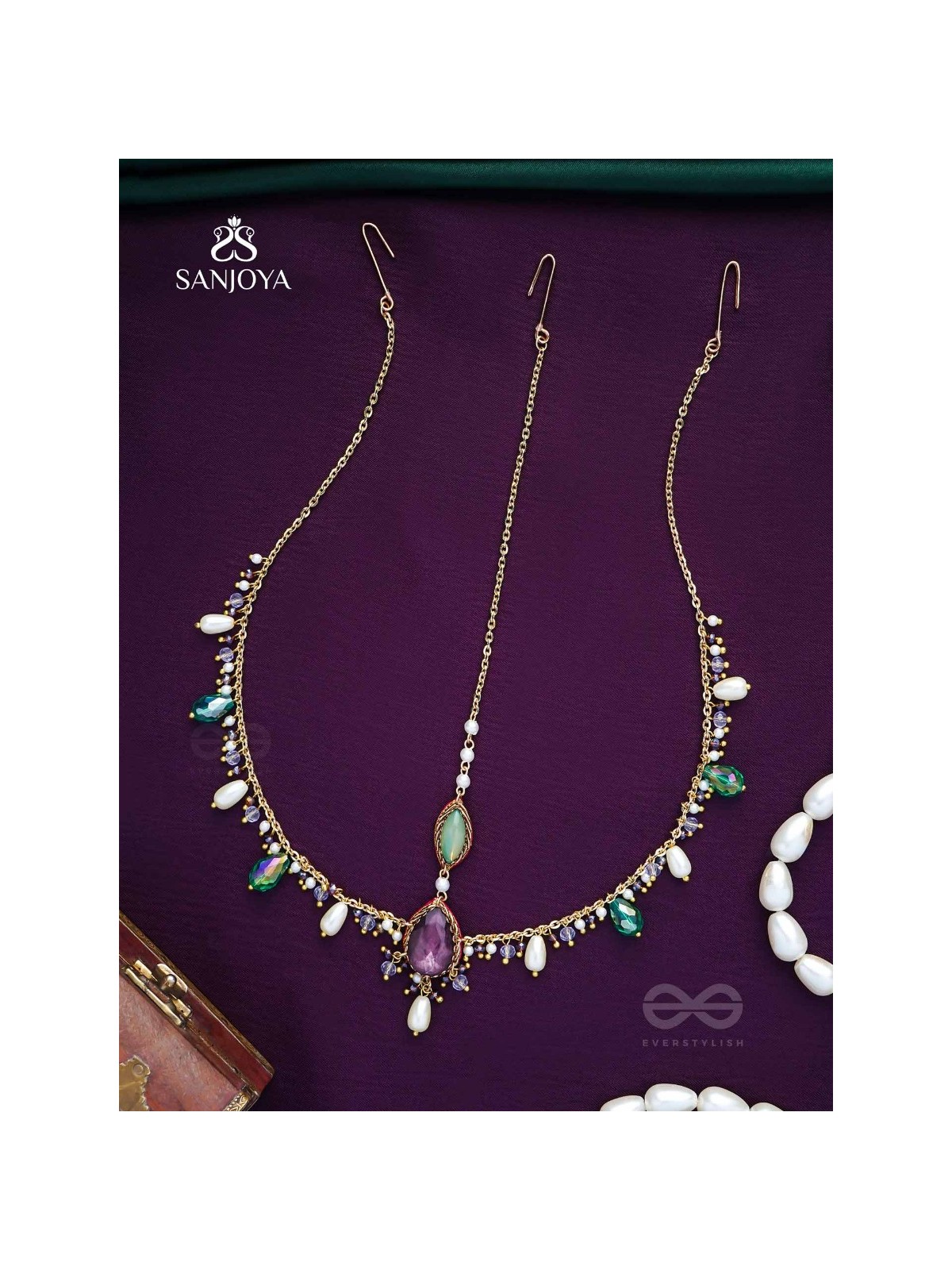 SIBIRA - SUPREME ROYALTY - STONE, BEADS AND GLASS DROPS EMBROIDERED MAANGTIKA