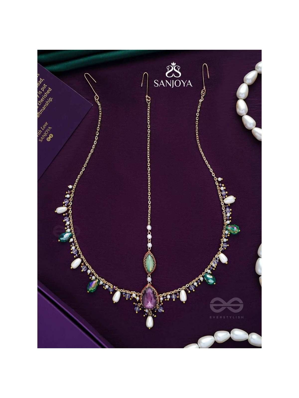 SIBIRA - SUPREME ROYALTY - STONE, BEADS AND GLASS DROPS EMBROIDERED MAANGTIKA