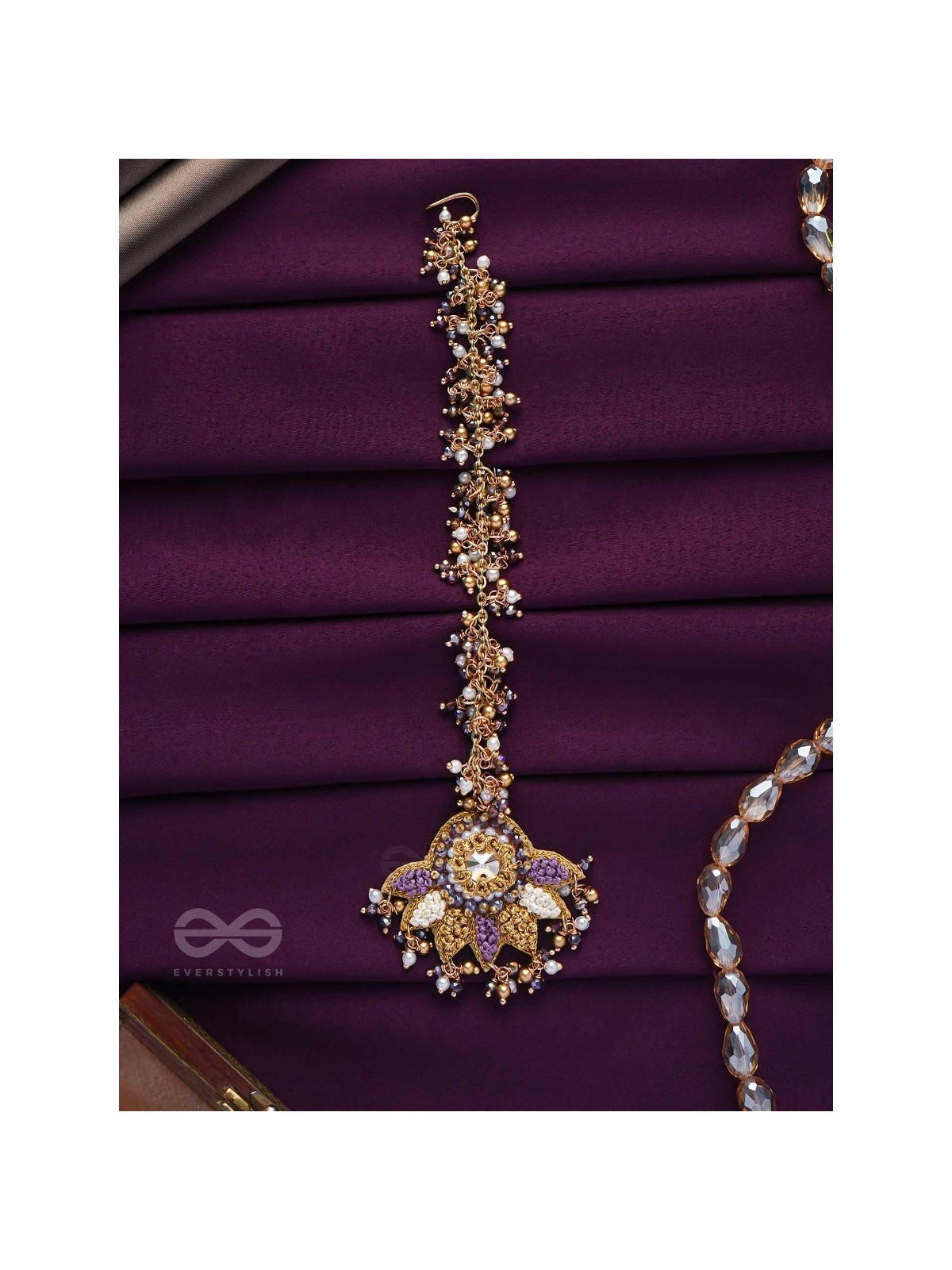 LILODYANA - GARDEN'S PARADISE - BEADS AND STONE EMBROIDERED MAANGTIKA