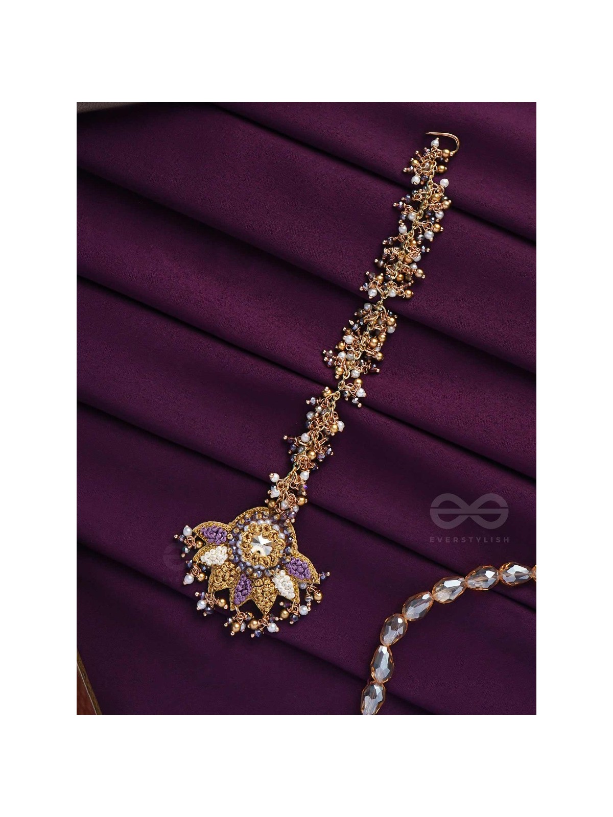 LILODYANA - GARDEN'S PARADISE - BEADS AND STONE EMBROIDERED MAANGTIKA