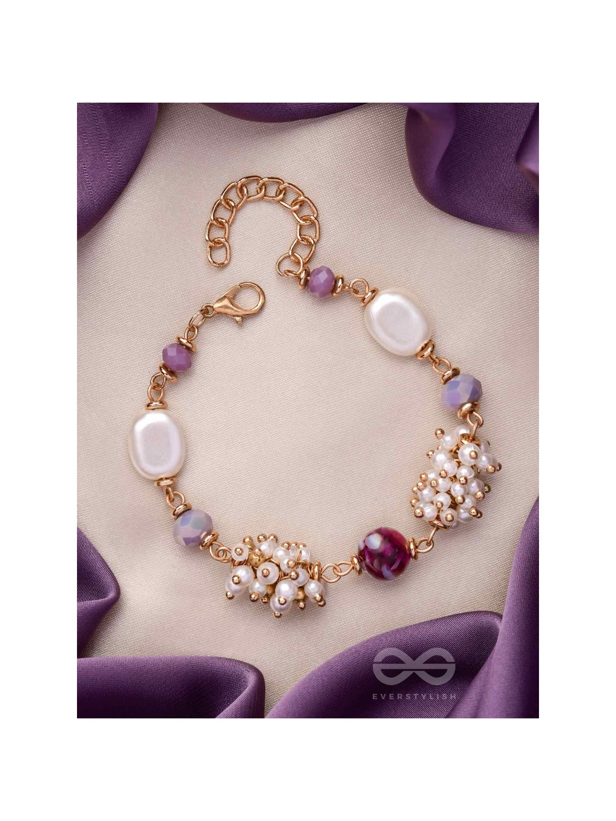 A MAUVE MOON - CLASSY BEADED BRACELET