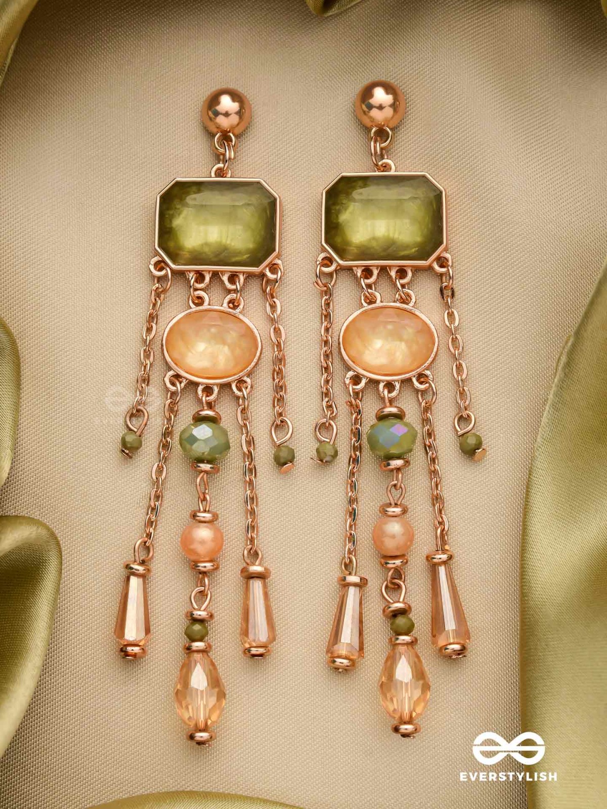 THE EMERALD CANOPY - EMBELLISHED DROP EARRINGS
