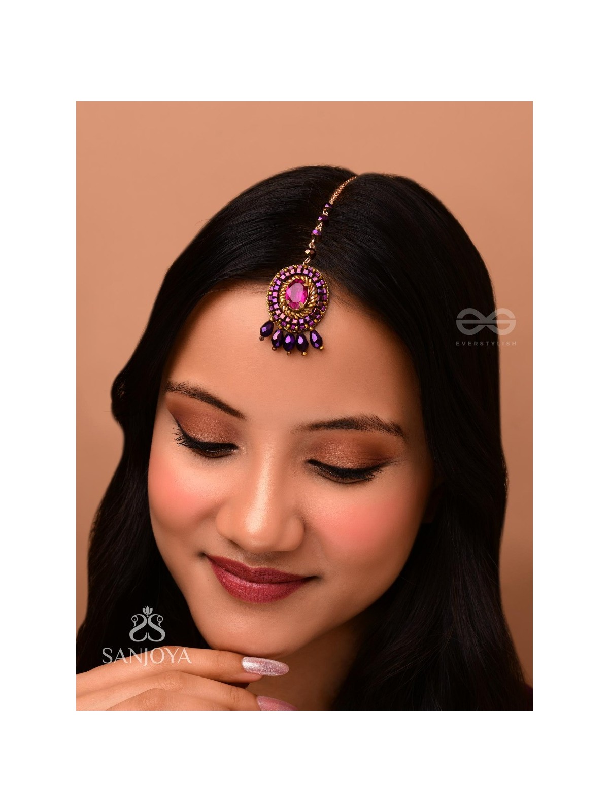 PRAAVRTI - THE SPIRITUAL ONE - STONE, CUTDANA AND BEADS EMBROIDERED MAANGTIKA