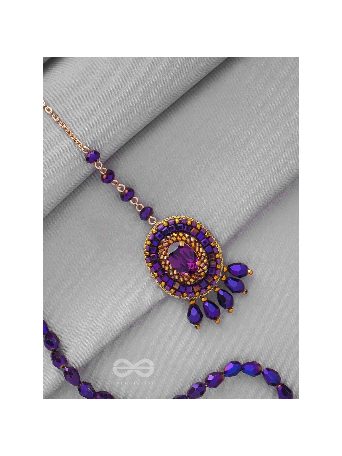 PRAAVRTI - THE SPIRITUAL ONE - STONE, CUTDANA AND BEADS EMBROIDERED MAANGTIKA