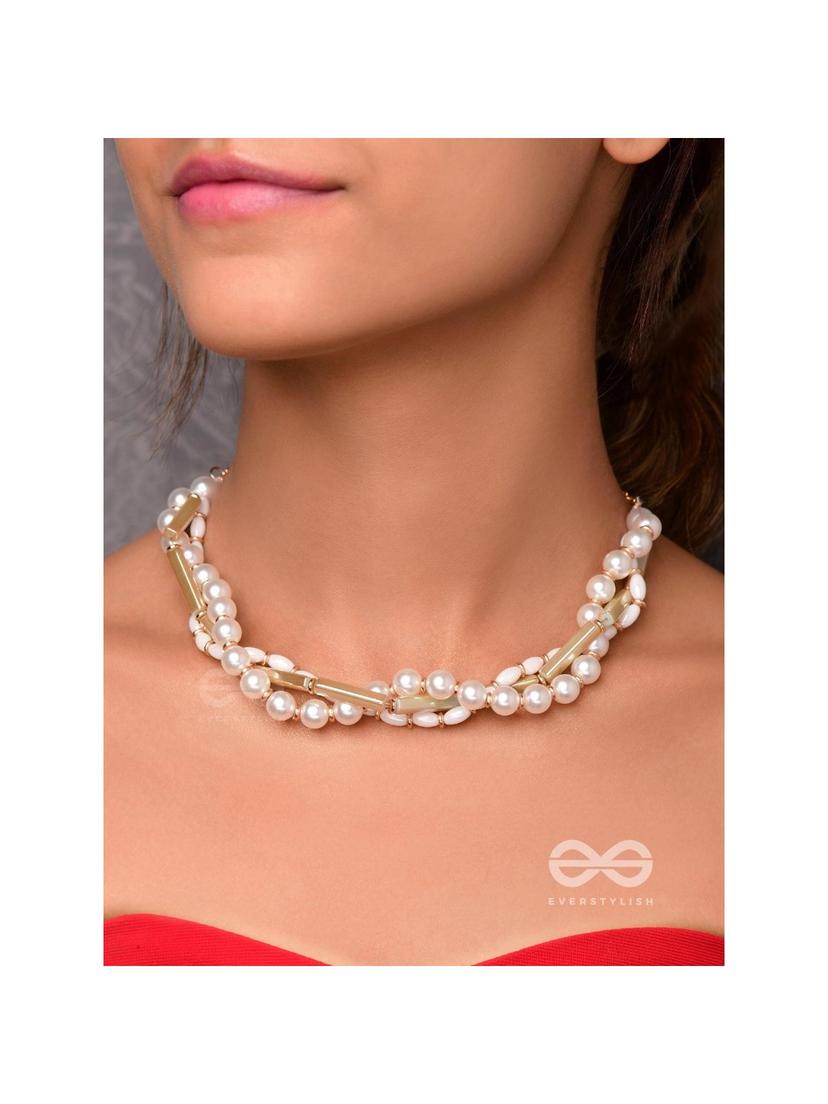 THE SHORELINE SHIMMER - GOLDEN STATEMENT NECKPIECE