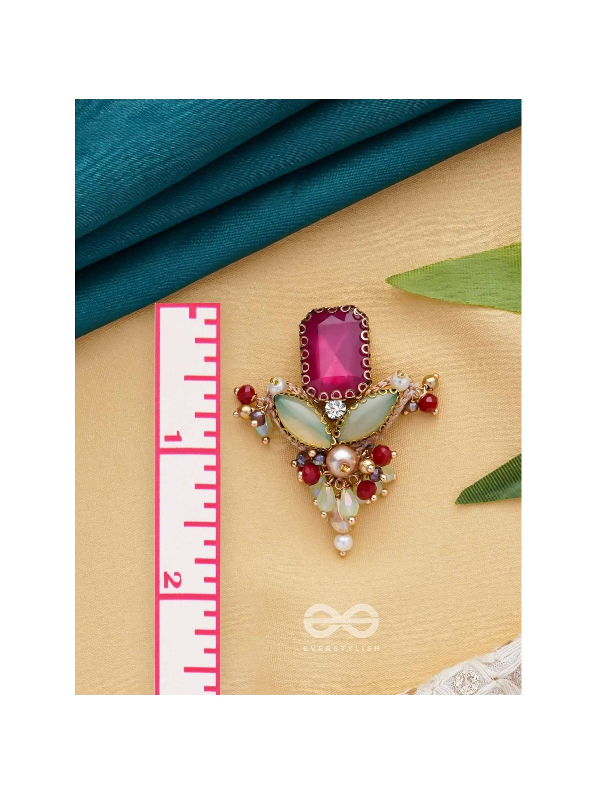 TEJANI - THE DAZZLING GEMS - STONE AND BEADS EMBROIDERED EARRINGS