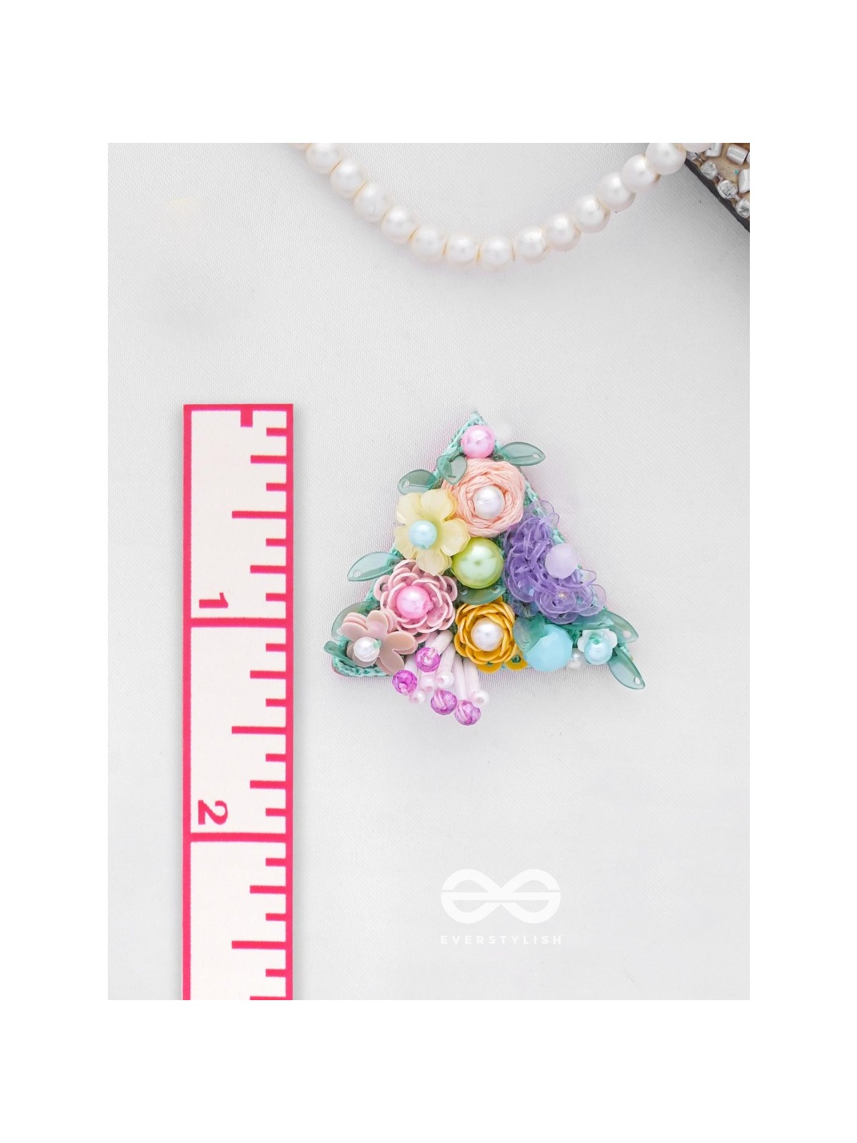 PRASUVANI - BLOOMING INTO SPRING - SEQUINS, BEADS AND PEARLS EMBROIDERED STUD EARRINGS