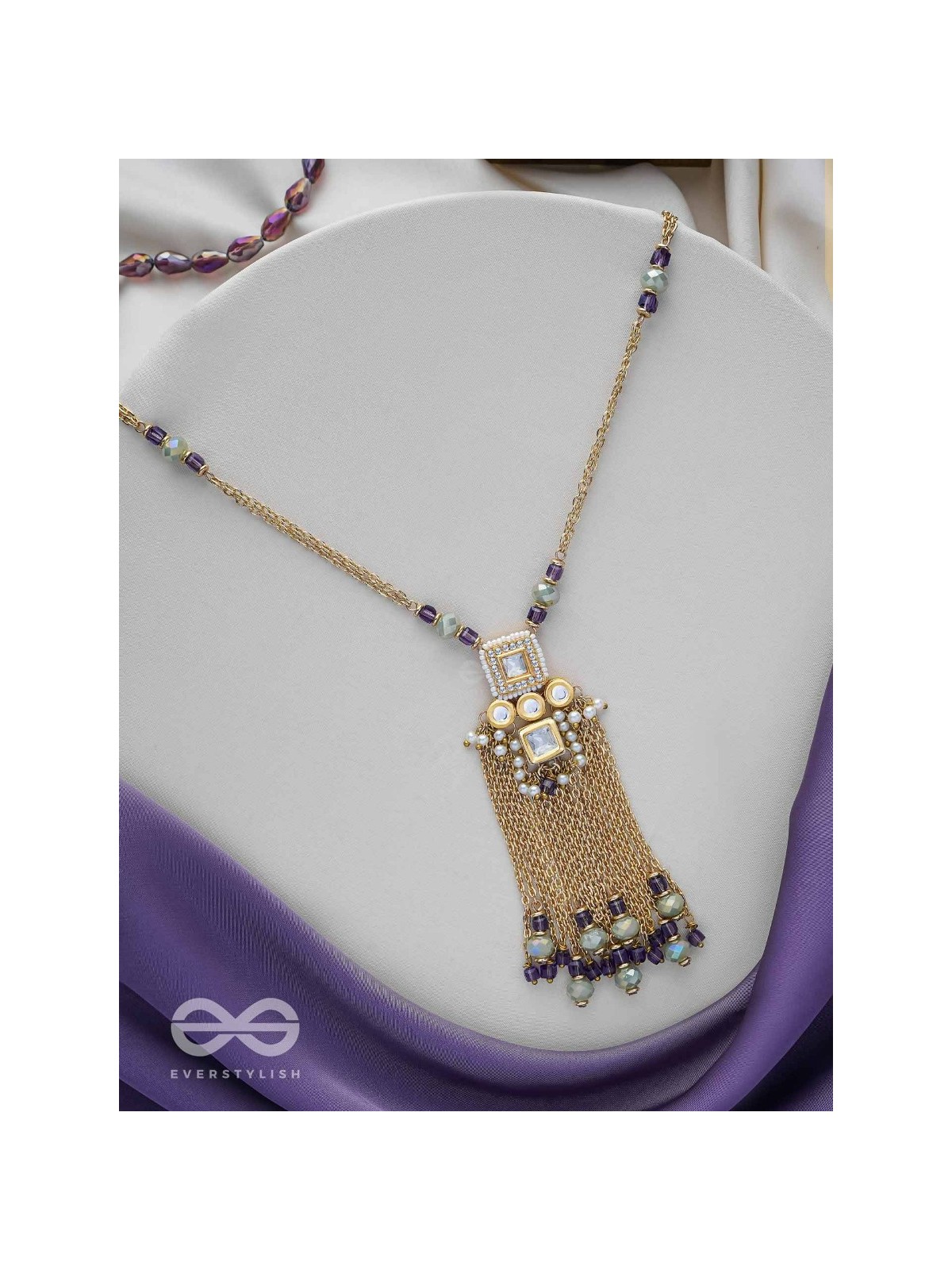 Vyushti - The First Gleam - Beads, Polki And Kundan Finished Neckpiece With Anti-Tarnish Coating 