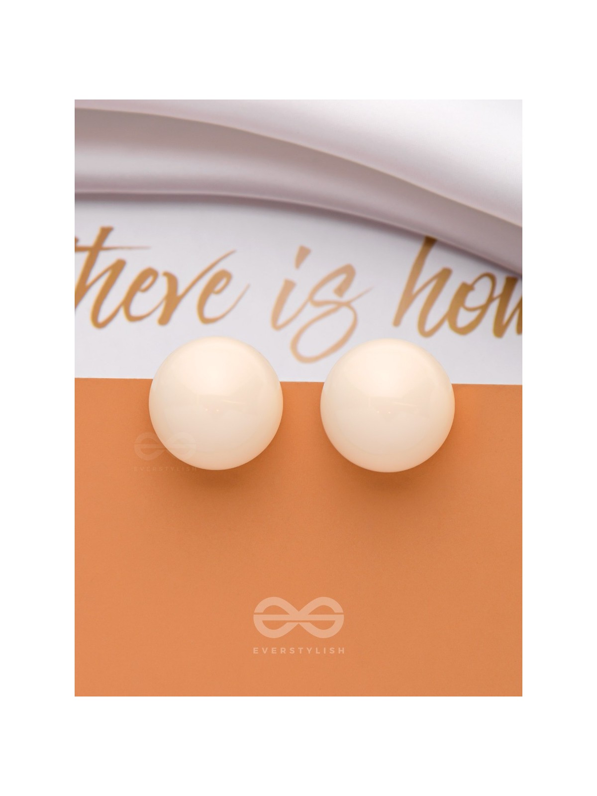 HOPPIN' HAPPINESS - WHITE STATEMENT STUD EARRINGS