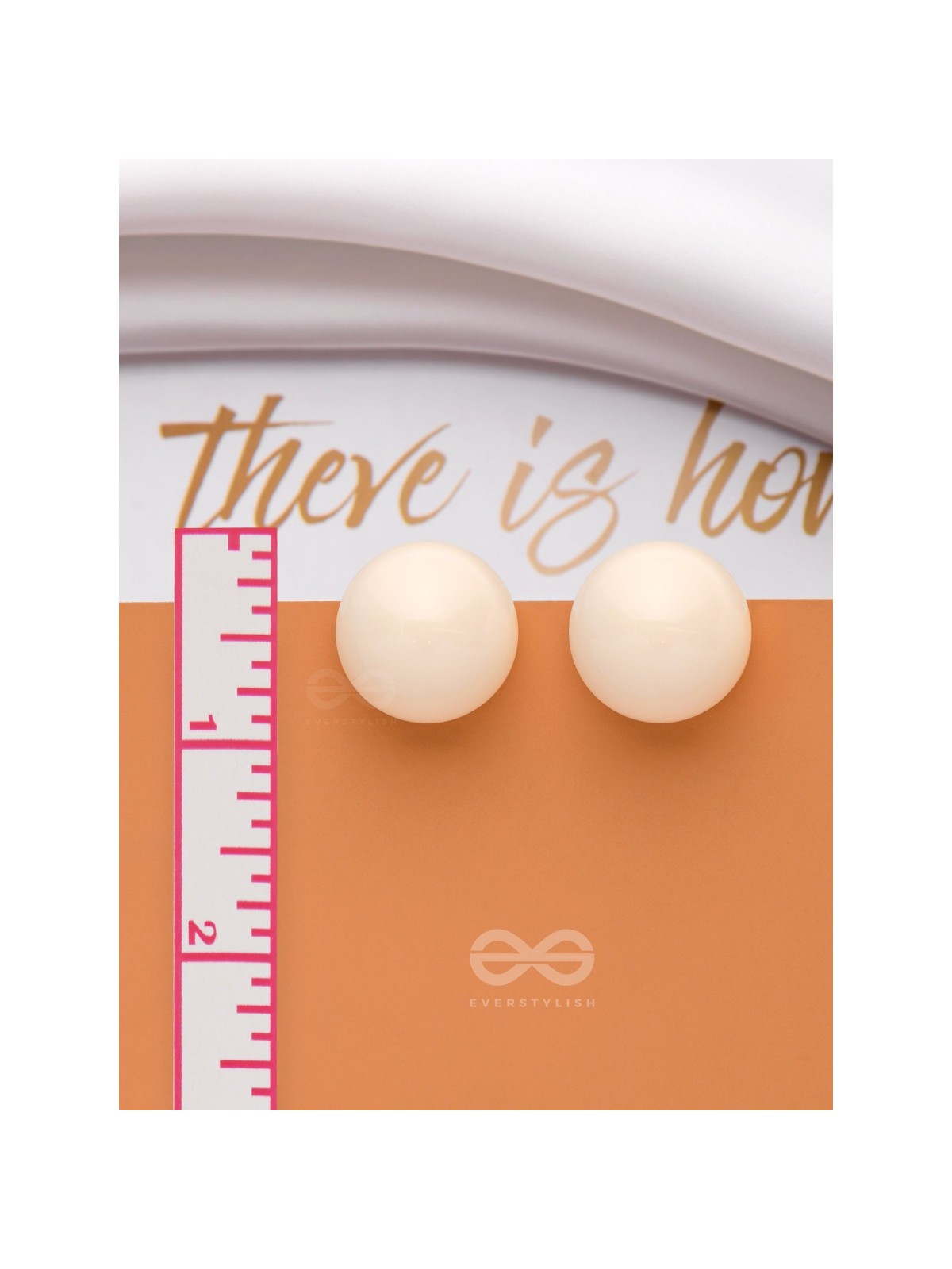 HOPPIN' HAPPINESS - WHITE STATEMENT STUD EARRINGS