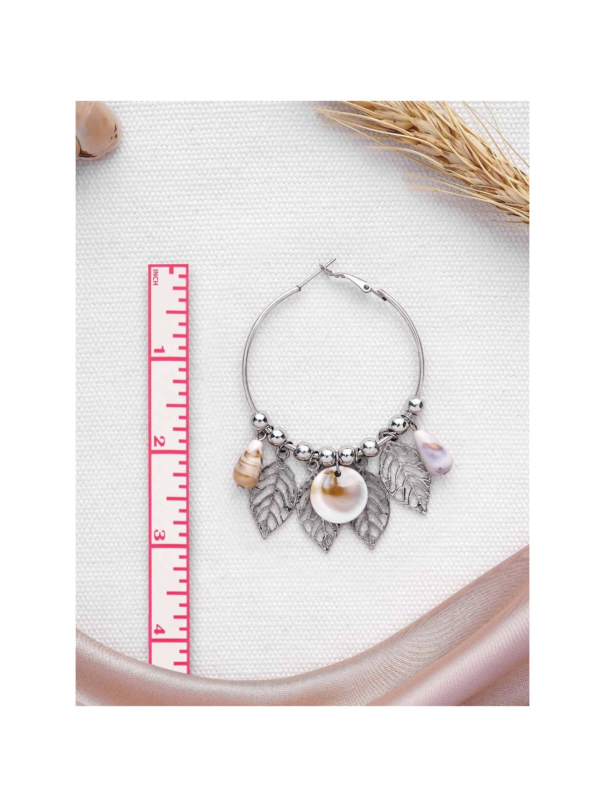 THE LEAFLET FANTASY - SILVER STATEMENT EARRINGS