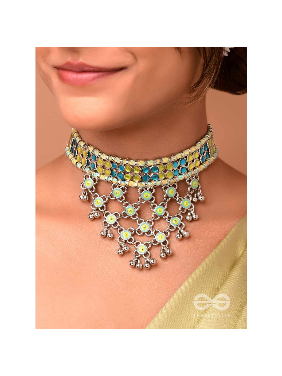 The Celestial Breeze - Statement Oxidised Neckpiece