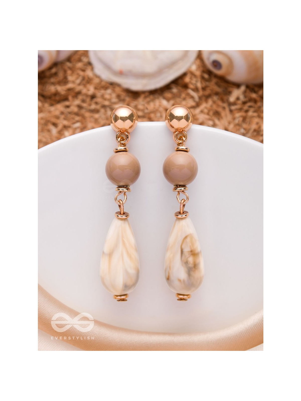 THE COASTAL DUNES - GOLDEN EMBELLISHED EARRINGS