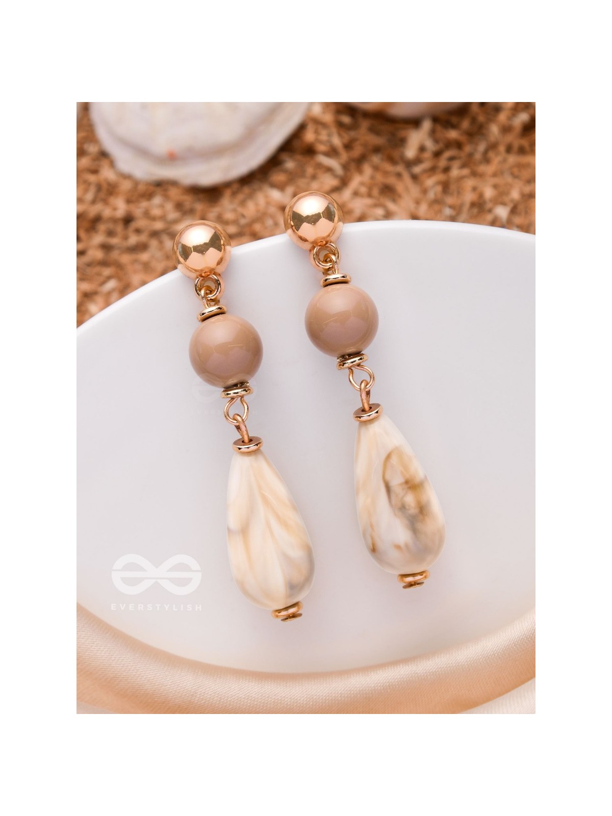 THE COASTAL DUNES - GOLDEN EMBELLISHED EARRINGS
