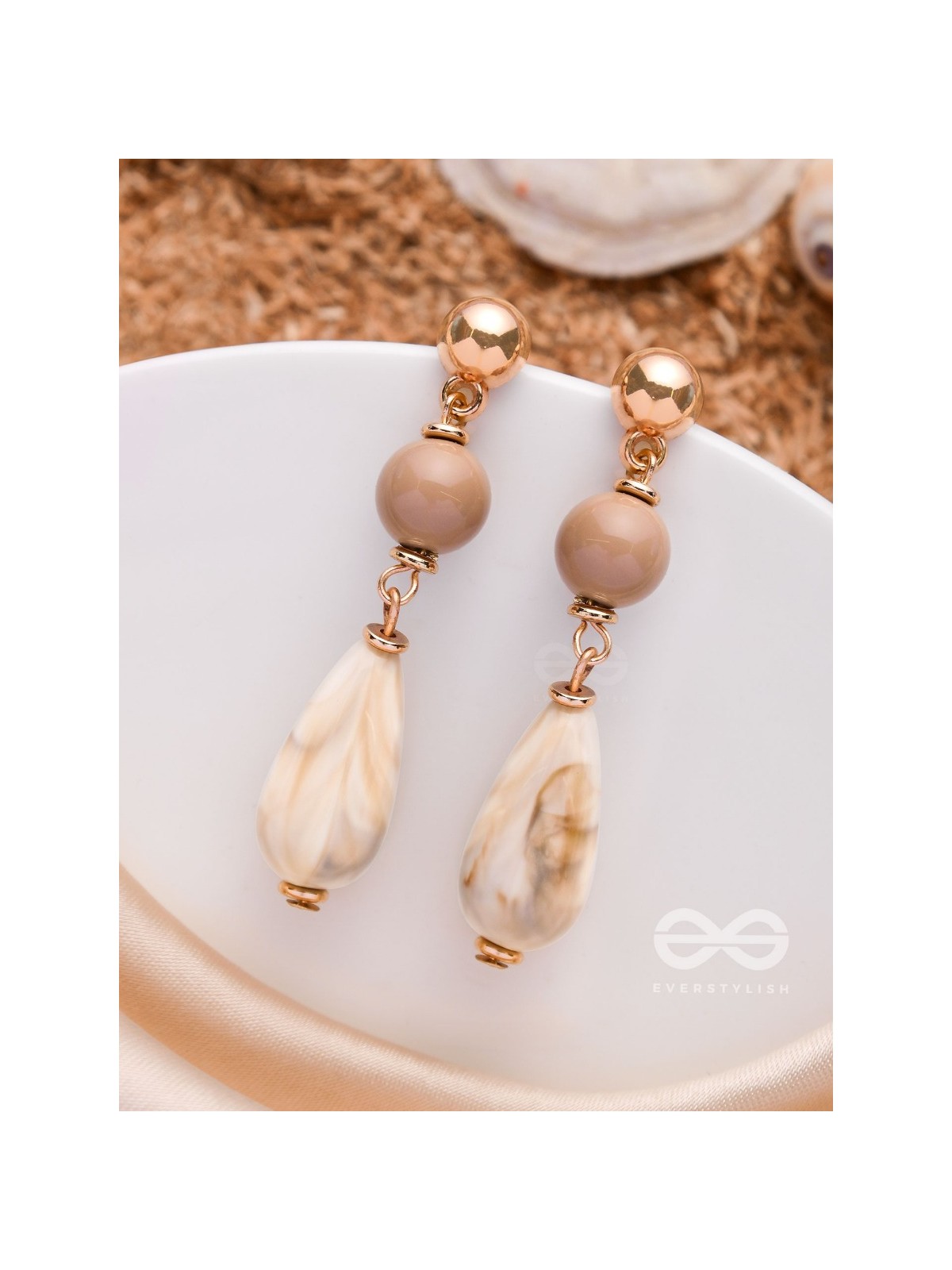 THE COASTAL DUNES - GOLDEN EMBELLISHED EARRINGS