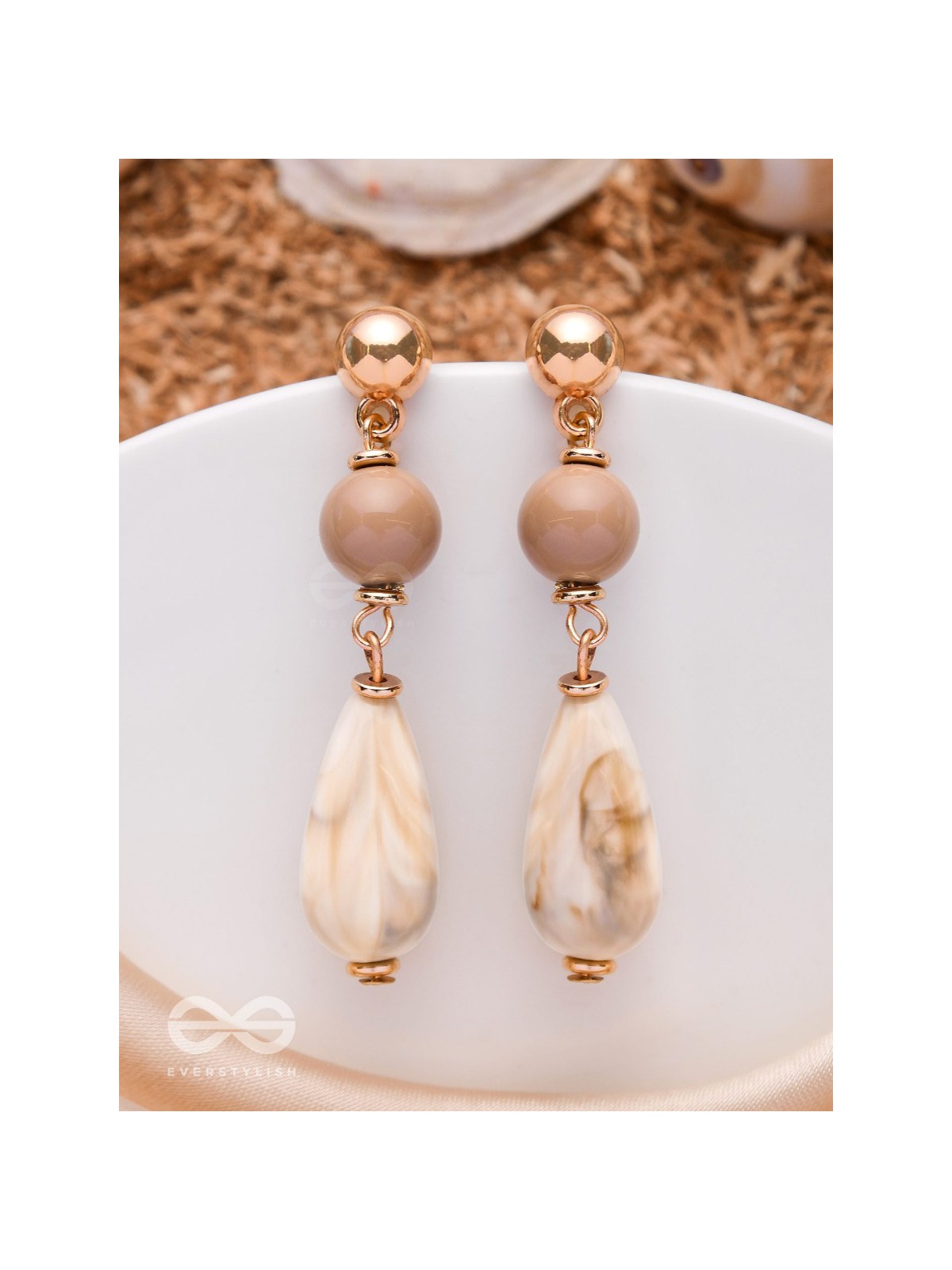 THE COASTAL DUNES - GOLDEN EMBELLISHED EARRINGS